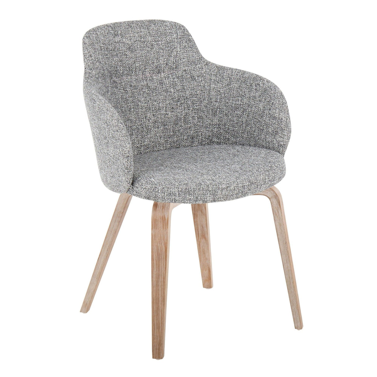 Boyne - Contemporary Dining / Accent Chair (Set of 2) - Whitewashed Wood Legs