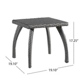 Luminant - Outdoor Side Table With Iron Frame - Gray
