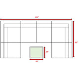 Seating Set With Cushions Handcrafted Wicker Design