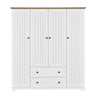 4 Door Wardrobe Armoire With 2 Drawers
