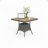 All-Weather Square Rattan Patio Dining Table