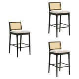 Tobias - Coastal Modern Wood Bar Height Kitchen Bar Stool