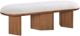 Wilshire - Bench With Brown Base - Cream