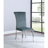 Tufted Side Upholstered Dining Chair (Set of 2) - Gray