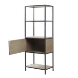 Darley - 3 Shelf Bookcase With Storage Cabinet - Gray