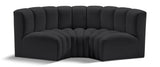 Arc - Faux Leather 3 Piece Modular U-Shaped Sofa