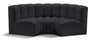 Arc - Faux Leather 3 Piece Modular U-Shaped Sofa