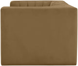 Rummi - Velvet Performance Fabric Upholstered 2 Piece Modular Loveseat