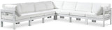 Nizuc - Outdoor Patio 7 Piece Modular Sectional With White Frame