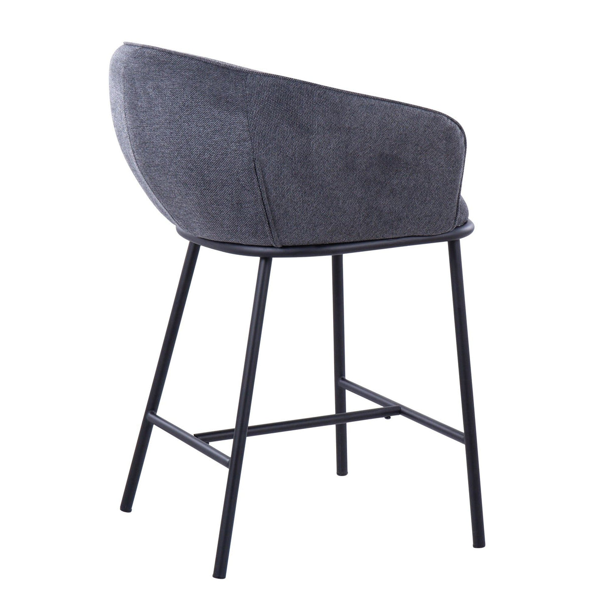 Ashland - Contemporary Counter Stool (Set of 2) - Black Steel Frame