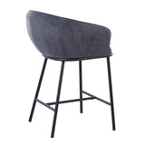 Ashland - Contemporary Counter Stool (Set of 2) - Black Steel Frame