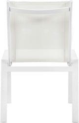 Nizuc - Outdoor Patio Dining Chair With White Frame (Set of 2)