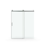 Frameless Soft-Closing Shower Door, 1/4" (6 Mm) Tempered Glass Single Sliding With Explosion Proof Coating