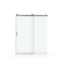 Frameless Soft-Closing Shower Door, 1/4" (6 Mm) Tempered Glass Single Sliding With Explosion Proof Coating