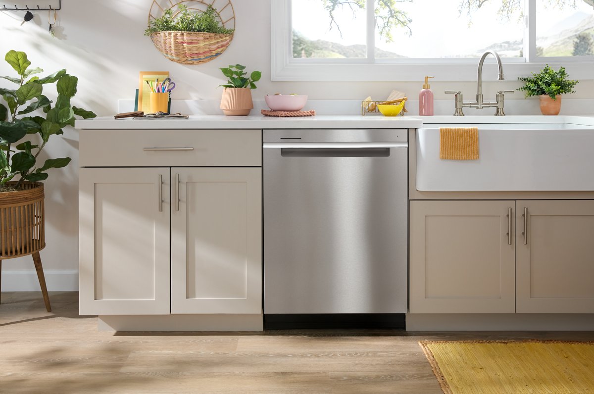 Whirlpool WDTA50SAKZ dishwasher installed in kitchen