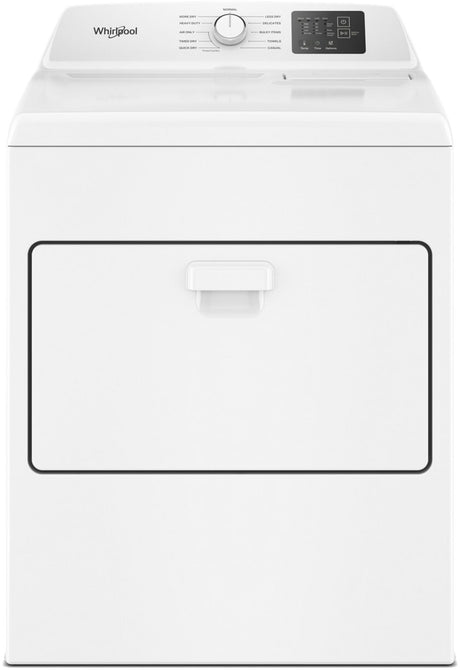 Whirlpool WED4107SW 29 inch 7.0 cu. ft. electric dryer in white - front view