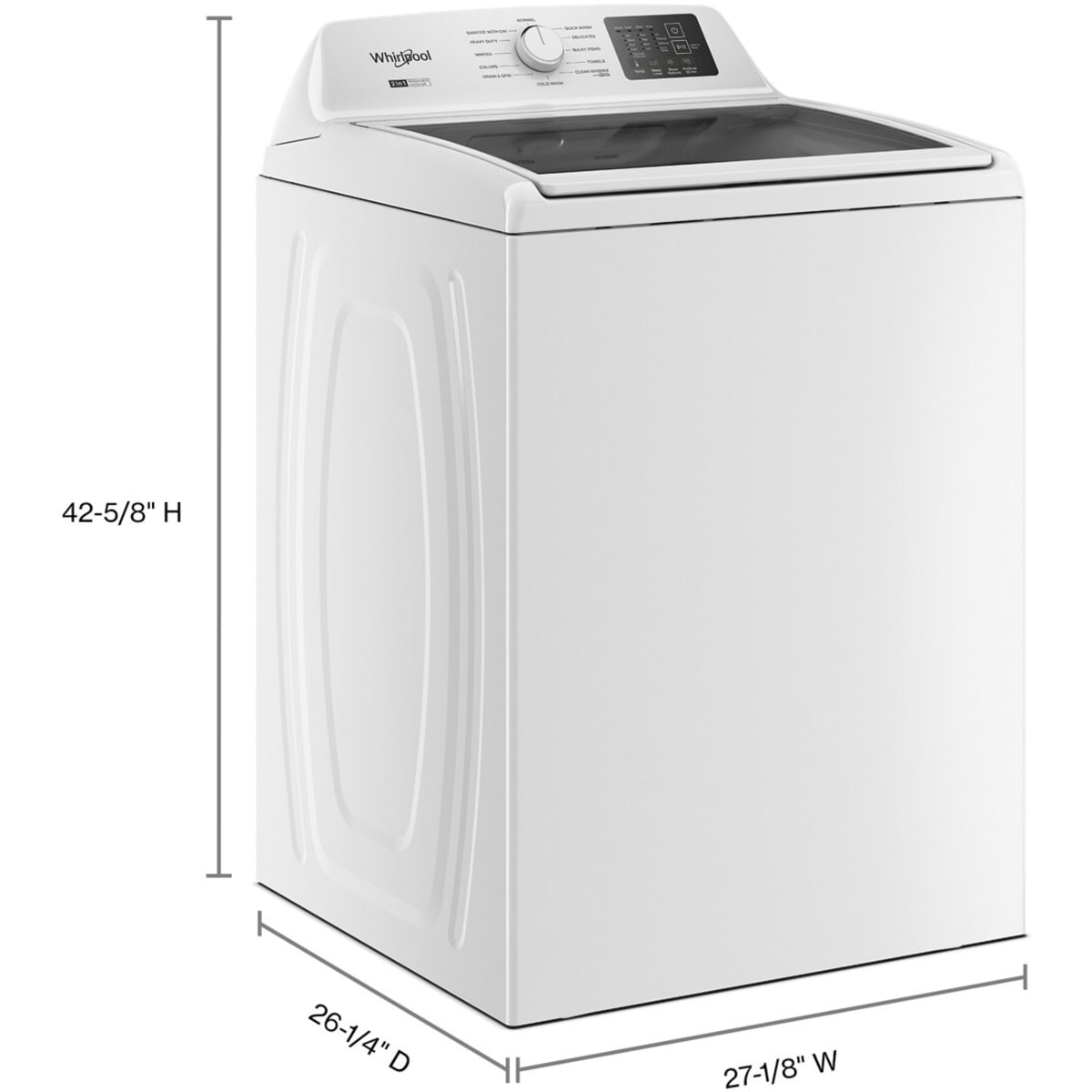 Whirlpool WTW4307SW 27" 4.3 cu. ft. Top Load Washer in White