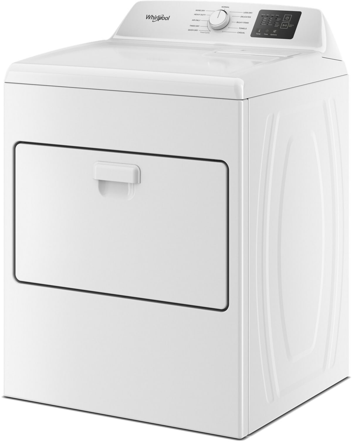Whirlpool WED4107SW 7.0 cu. ft. electric dryer with hamper door open