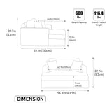 Modern Aesthetic Wide Sofa Bed