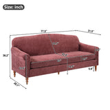 Loveseat Sofa, 2 Seater Couch With Rolled Arms