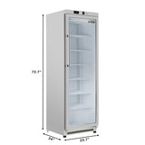 12 Cu. ft. Commercial Freezer with Glass Door in Stainless Steel - Manual Defrost (KM-FMD12SGD)