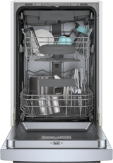 Bosch SPE68C75UC door open with racks and styling