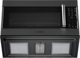Bosch HMV8045U over-the-range microwave down angle view