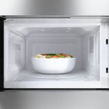 Bosch HMB30155UC built-in microwave oven with food inside