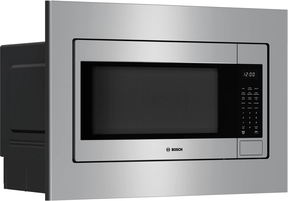 Bosch HMB30155UC built-in microwave oven left angle view