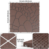 Stone Texture Patio Deck Tiles, 44 Pieces