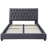 Donald - Mid-Century Modern Upholstered Platform Bed
