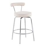 Rhonda - Contemporary Counter Stool (Set of 2) - Chrome Frame