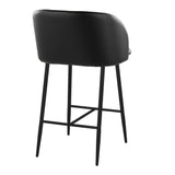 Fran - Fixed-Height Counter Stool (Set of 2) - Black Metal Base