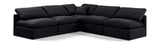 Indulge - Velvet 5 Piece Modular Corner Armless Sectional