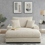 Upholstered Chaise Lounge With Cup Holders USB Port And Pillows