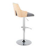 Stella - Adjustable Barstool (Set of 2) - Natural Backrest