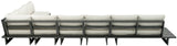 Maldives - 6 Piece Water Resistant Outdoor Patio Modular Sectional With Gray Base