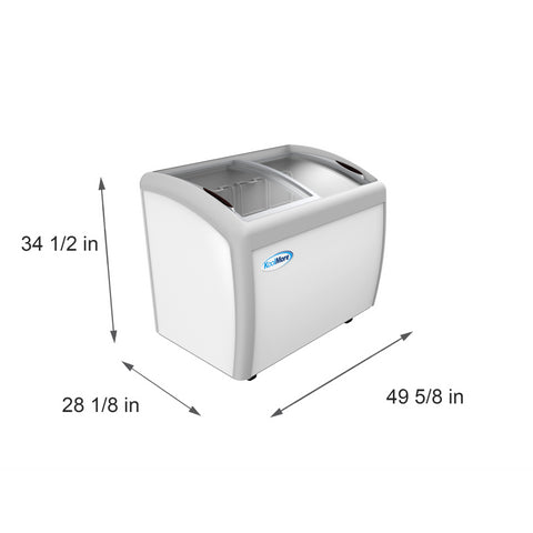 50 in. Display Ice Cream Freezer - 12 cu ft. MCF-12C.