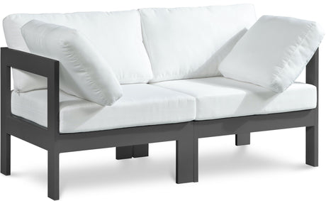 Nizuc - Outdoor Patio 2 Seat Modular Sofa With Gray Frame