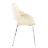 Fabrizzi - Mid-Century Modern Accent / Dining Chair (Set of 2) - Chrome Metal