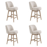 Sadie - Solid Wood Upholstered 26" Counter Height Swivel Barstool