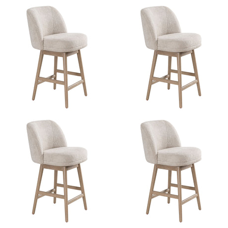 Sadie - Solid Wood Upholstered 26" Counter Height Swivel Barstool