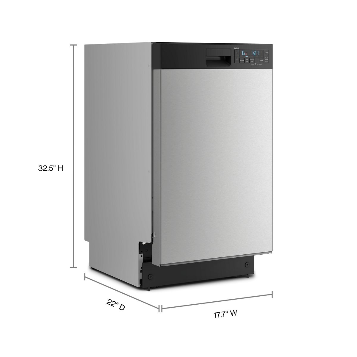 Whirlpool WDFS5118SS dimension diagram