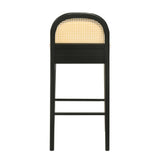 Lucio - Modern Farmhouse Wood Bar Height Kitchen Bar Stool