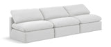 Indulge - Linen 3 Piece Modular Armless Sofa - White
