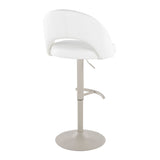 Renee - Adjustable Barstool (Set of 2) - Pearl Gray Base