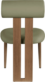 Dario - Faux Leather Dining Chair With Brown Frame (Set of 2)