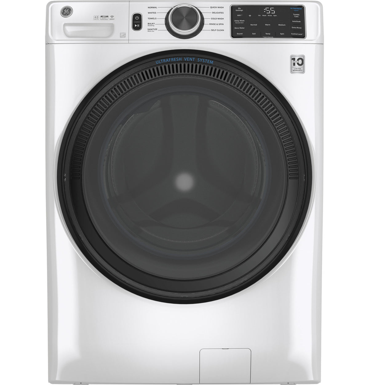GE GFW510SCNWW 4.5 cu. ft. front load washer in white
