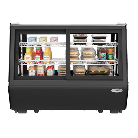 35 in. Self-Service Countertop Display Refrigerator in Black (CDC-165-BK)