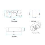 Anne - Buffet - White / Gray